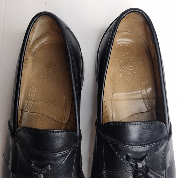 FootJoy Classics Men's Black Leather Office Business Tassel Slip On Loafers - Picture 7 of 14